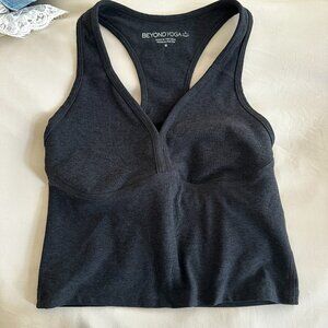 Beyond Yoga Darkest Night Spacedye cropped tank, size M